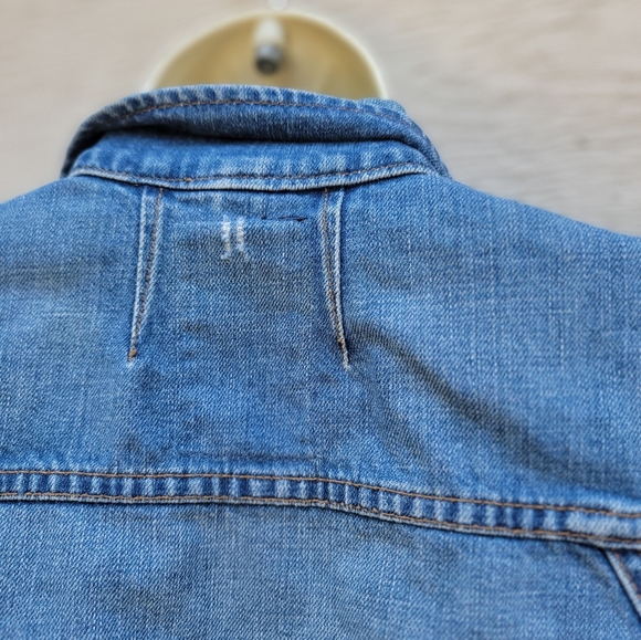 Free People jean jacket size S Color blue - Picture 10 of 11